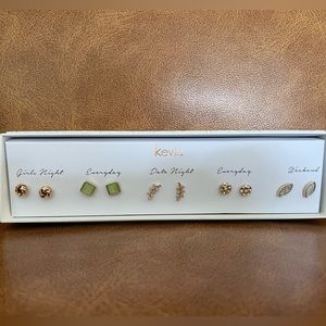 Brand new set of 5 Kevia earrings